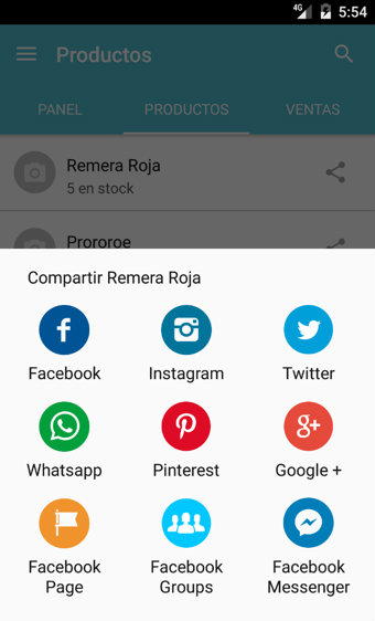 Compartir productos